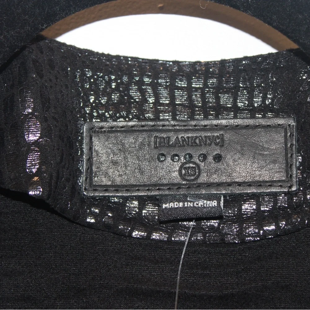 Blank NYC “Iron Girl” Croc-Embossed Faux Leather Jacket — NYC, Size XS - Picture 3 of 7